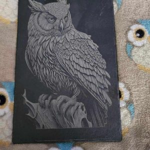 Product Image for  Owl laser engraved slate art