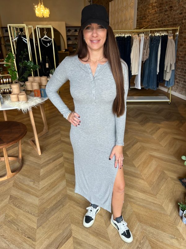 Product Image for  Ribbed Henley Dress