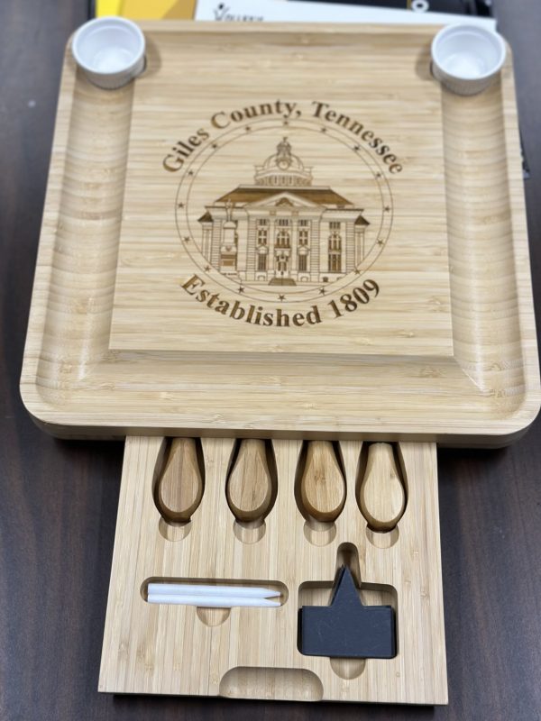 Product Image for  8″ x 8″ Bamboo Cheese Set with Serving Tools